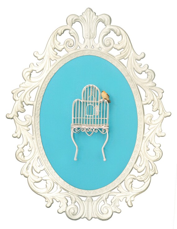 Birdcage with Bird Victorian Framed Object Wall Art Decor Etsy