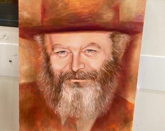 Chabad  Rebbe Judaica Print – Inspirational Portrait of Rabbi Schneerson