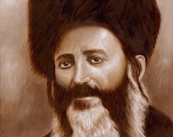 Rav Kook Canvas Print: Spiritual Judaica Portrait Art