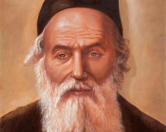 Jewish Wall Art – Chafetz Chaim Canvas Print – Tzadik Rabbi Portrait – Torah Scholar Painting – Judaica Gift for Home or Study