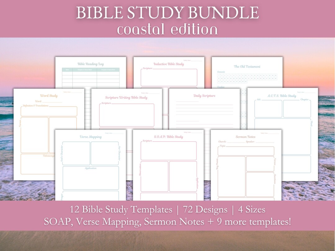 Scripture Study Plan Mockups Guided Bible Study Bundle: 12 Templates, 4 Sizes (digital Download) - Etsy