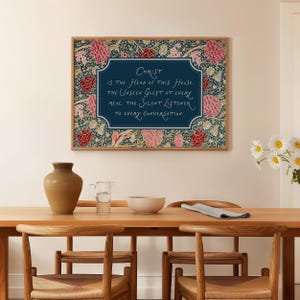 Cristo è il capo di questa casa Benedizione Wall Art Christian William Morris Print