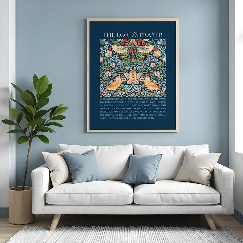 The Lord's Prayer Wall Art Digital Download Our Father Who Art in ...