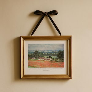 Joshua 24:15 Bibel-Vers-Druck, ""Wie für mich und mein Haus"" Schrift-Wand-Kunst, modernes Bauernhaus christliches Dekor (digitaler Download)"