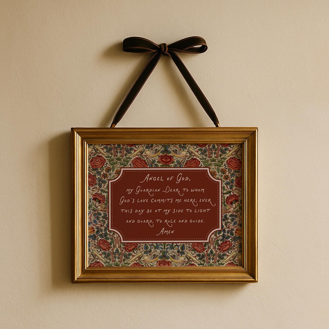 Angel of God My Guardian Dear Catholic Prayer Print Downloadable ...