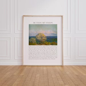 Be Thou My Vision Digital Download Hymn Wall Art Print Vintage Christian Artwork Printable Religious Quote Poster Monet Christmas Gift