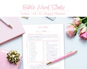 Bible Word Study Guided Scripture Templates Classic Happy Planner Refills Printable Christian Faith Resource for Sunday School US Letter PDF