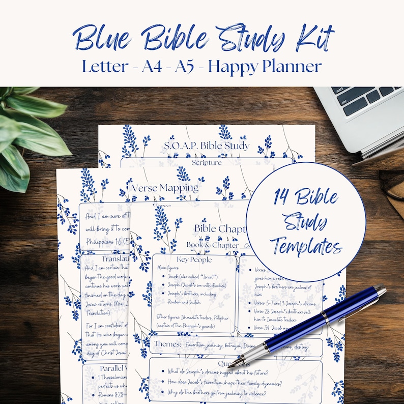 Scripture Format Guided Bible Study Template Bundle Digital Download SOAP, Inductive ...