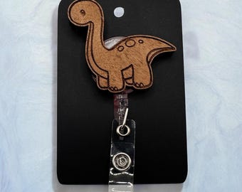 Porta badge retrattile a forma di dinosauro – Porta badge retrattile inciso