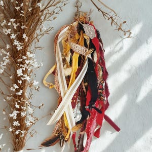 Boho Bag Tassel Charm: Handmade Fringe, Earth Tone Beads