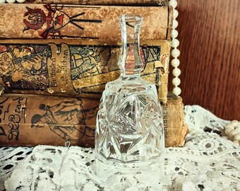 Campana de cristal de plomo antigua de Alemania Occidental / Campana Tritschler Winterhalder Bleikristall / Decoración Cottagecore de cristal de los años 70