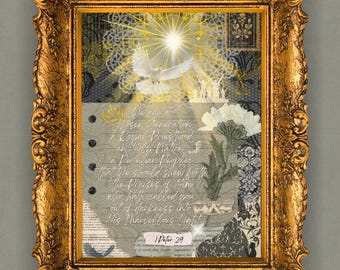 1 Pedro 2:9 / Lámina decorativa con versículo bíblico / Impresión de versículo bíblico / Sacerdocio real / Decoración vintage / Arte cristiano / Descarga instantánea