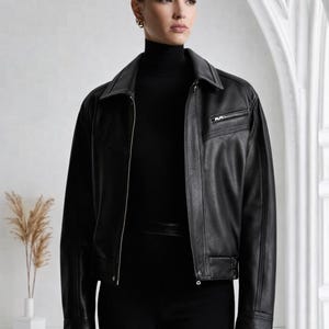 Women’s Dark Brown Italian Leather Jacket – Custom Handcrafted Style