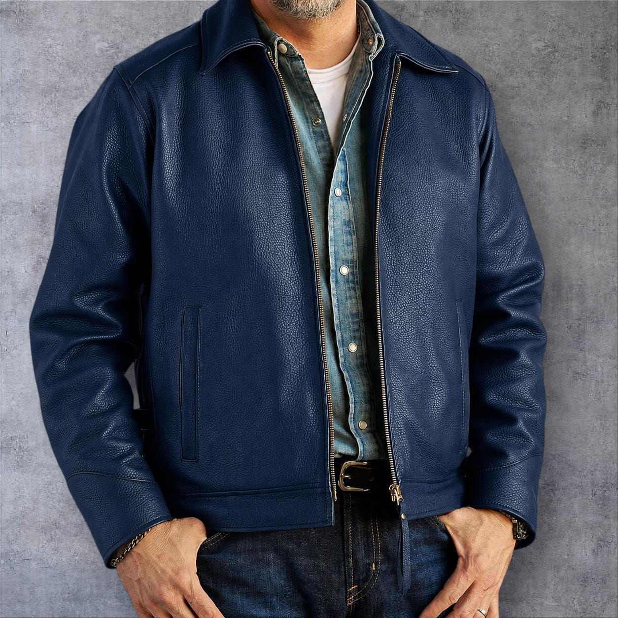 Italian Leather Bomber Jacket - Etsy