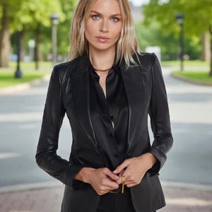 Handmade Genuine Leather Jacket for Women | Beautiful Jacket With Pockets | Genuine Leather | True Italian Leather