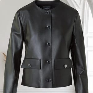Handmade Genuine Leather Women Jacket | Jacket With Pockets | CEO Leather Jacket | Beautiful Women Leather Jacket | True Italian Leather