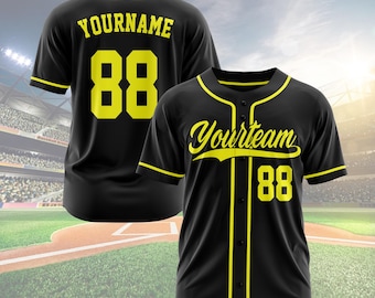 Custom Baseball Jersey Personalize Team Name Number Name Fully Customizable Athletic Apparel for Team Players Supporters