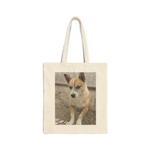 Personalised Pet Bag Dog Lover&#39;s Cotton Canvas Tote Bag, Pet Owner Gift, Eco-Friendly Shopping Bag, Cute Dog Design, Animal Lover Accessory