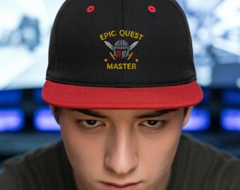 RPG Gamer Snapback Hat – Dungeon Master Gift – Embroidered DnD Cap – Tabletop Gaming Hat – Nerdy Gamer Gear – Made in USA & Europe
