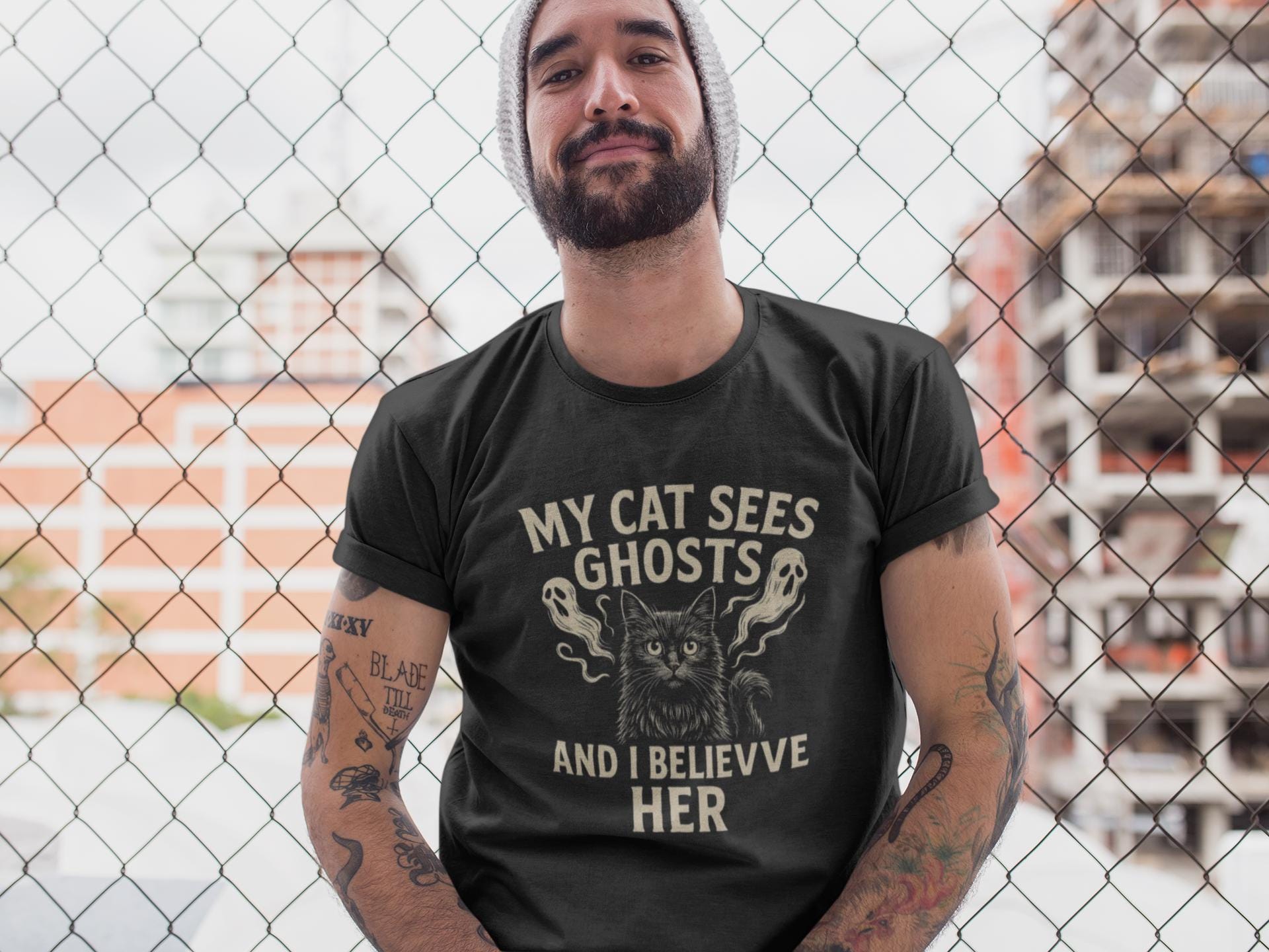 Witchy Cat Shirt – Funny Halloween Tee for Cat Lovers – Ghost Cat Meme Gift for Pet Moms