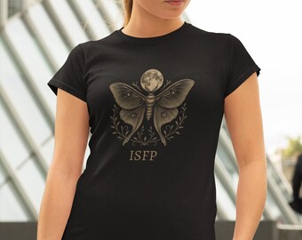ISFP Moth T-Shirt – Lunar Spirit Animal Tee – MBTI Personality Graphic Shirt – Dreamer Gift – Zodiac Soul Shirt USA