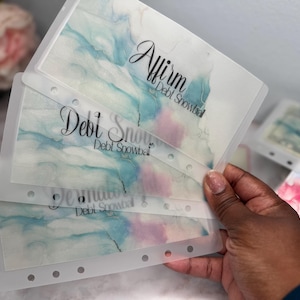 Custom Matte Vellum A6 Cash Envelopes or Dashboard for Cash Stuffing Sinking Funds Savings Challenge Debt Snowball Budget Binder