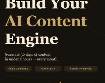 AI Content System Guide – 30 Days Content in 2 Hours (Digital Download)