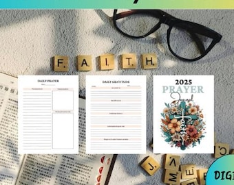 Printable Prayer Journal | Faith-Based Daily Devotional | Christian Gratitude & Reflection Pages | Digital Download”