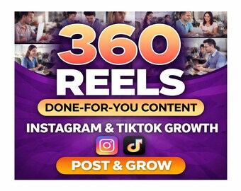 360 Faceless Reels Bundle | Done-For-You Instagram TikTok Content (Instant Download)
