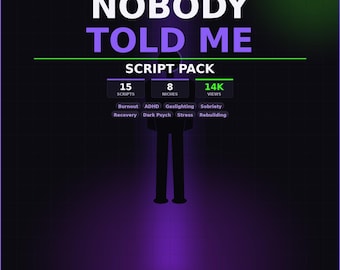 YouTube Shorts Scripts | Mental Health, ADHD, Burnout Niches (Digital Download)