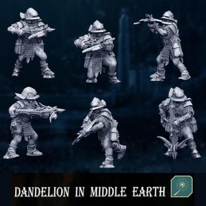 Half Orc Warriors of Forked Fortress with Crossbow - MESBG - LOTR - Dandelion in Middle-Earth - Isengard - Uruk-Hai - 28mm
