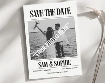Save The Date Card - A5 A6 | Save The Date Card - Minimalist Save The Date Card - Simple Save The Date - Wedding Invitation - Invites