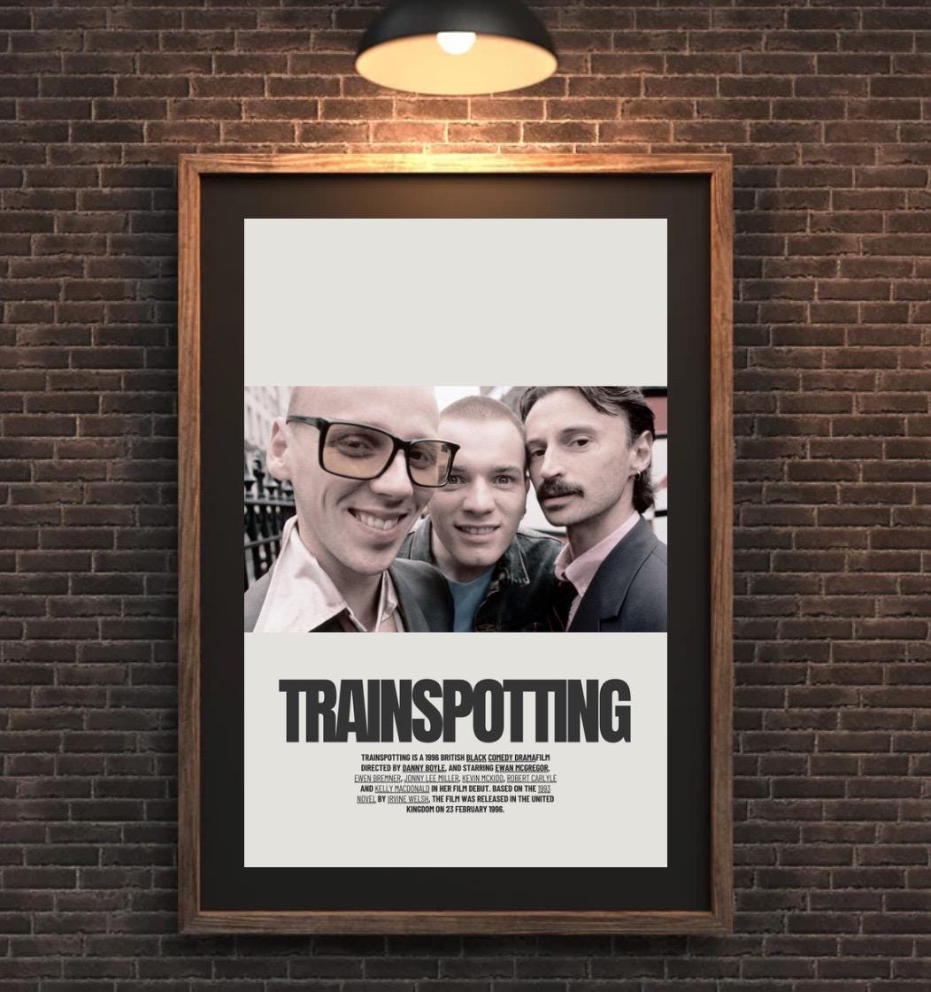 Trainspotting Movie Print | 90s Film Wall Art | Movie Poster