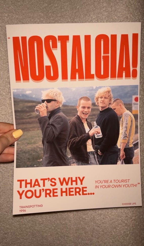 Buy Trainspotting Nostalgia Print | 90s Scottish Film Poster