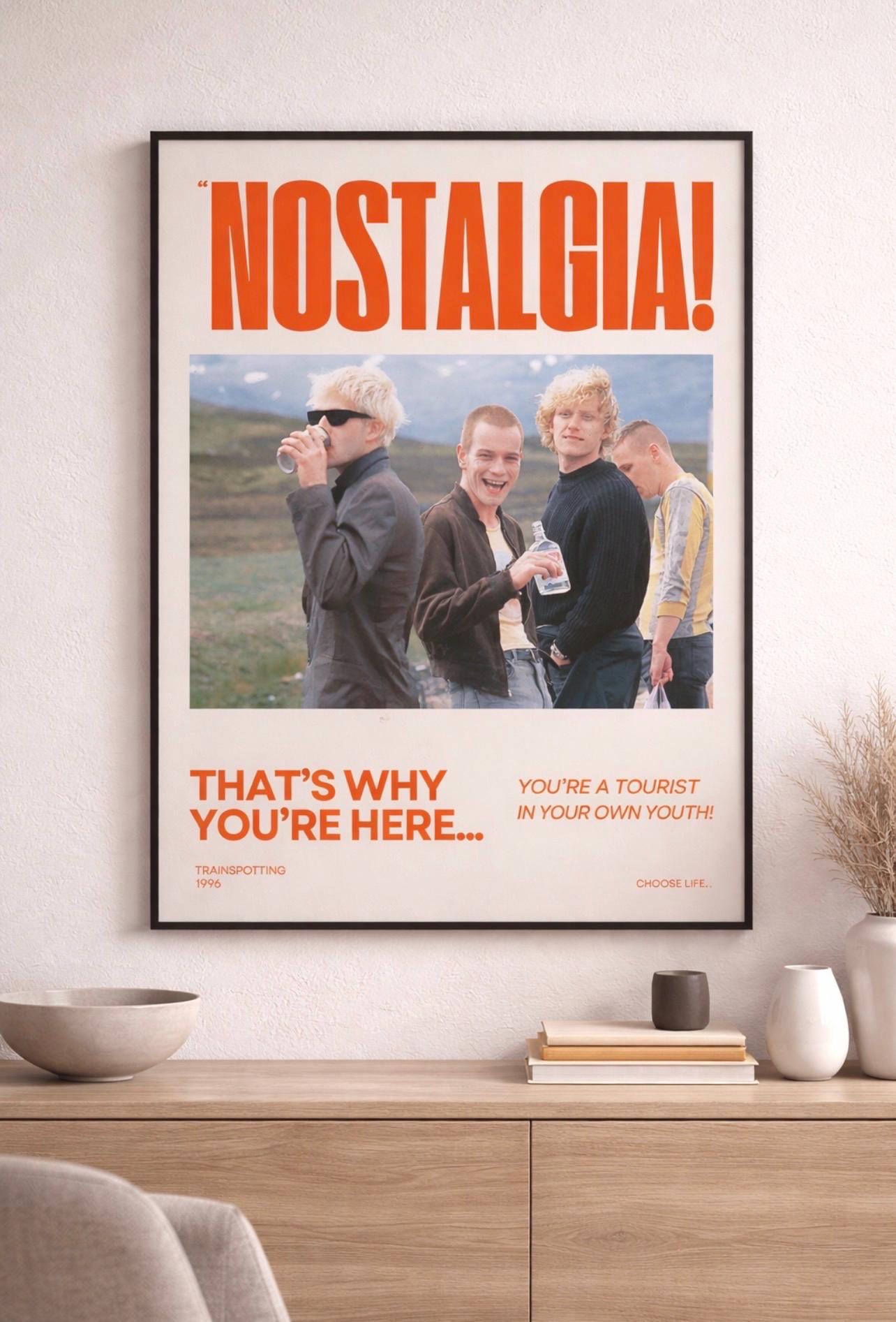Trainspotting Nostalgia Print | 90s Scottish Film Poster | “you're