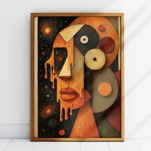 Surreal Portrait Art Print: Vivid Abstract AI Artwork (Digital Download)