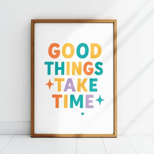 Pastel Positive Quote Print: Retro Motivational Wall Art (Digital Download)