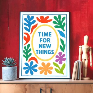 Motivational Quote Print: Matisse Style, Positive Affirmation (Digital Download)