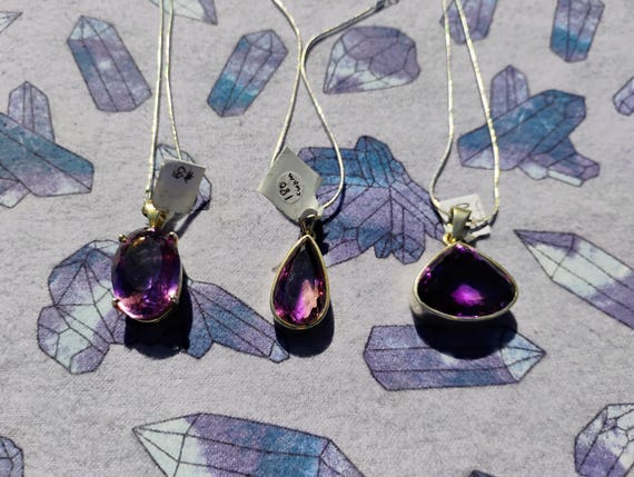 Amethyst Pendant Necklace - Pick Your Own!