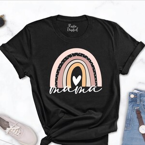 Rainbow Mama Shirt, Blessed Mama Shirt, Gift For Mom, Cute Rainbow Mama Shirt, Best Mama Shirt, Blessed Mom Gift Tee