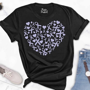 Gastric Cancer Gift Shirt, Periwinkle Ribbon Shirt, Stomach Cancer Warrior Shirt, Stomach Awareness Shirt, Cancer Support Team Shirt