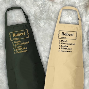Printed Personalized Apron For Men, Gift For Dad, BBQ Apron, BBQ Gift, Grilling Apron, Gift For Husband, Custom Apron, Grilling Gift For Him