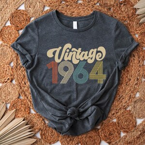 Men's 60th Birthday Shirt, Vintage 1963 Birthday Gift T-shirt, Custom Birthday Gift, Dad Birthday Party Tee, Grandma Grandpa Birthday Gift
