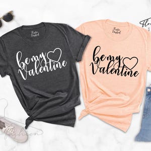 Be My Valentine Shirt,Valentines Day Couples Matching T-shirt,Valentines Day Gift,Love Shirt,Gift For Girlfriend,Cute Valentines Day Tee