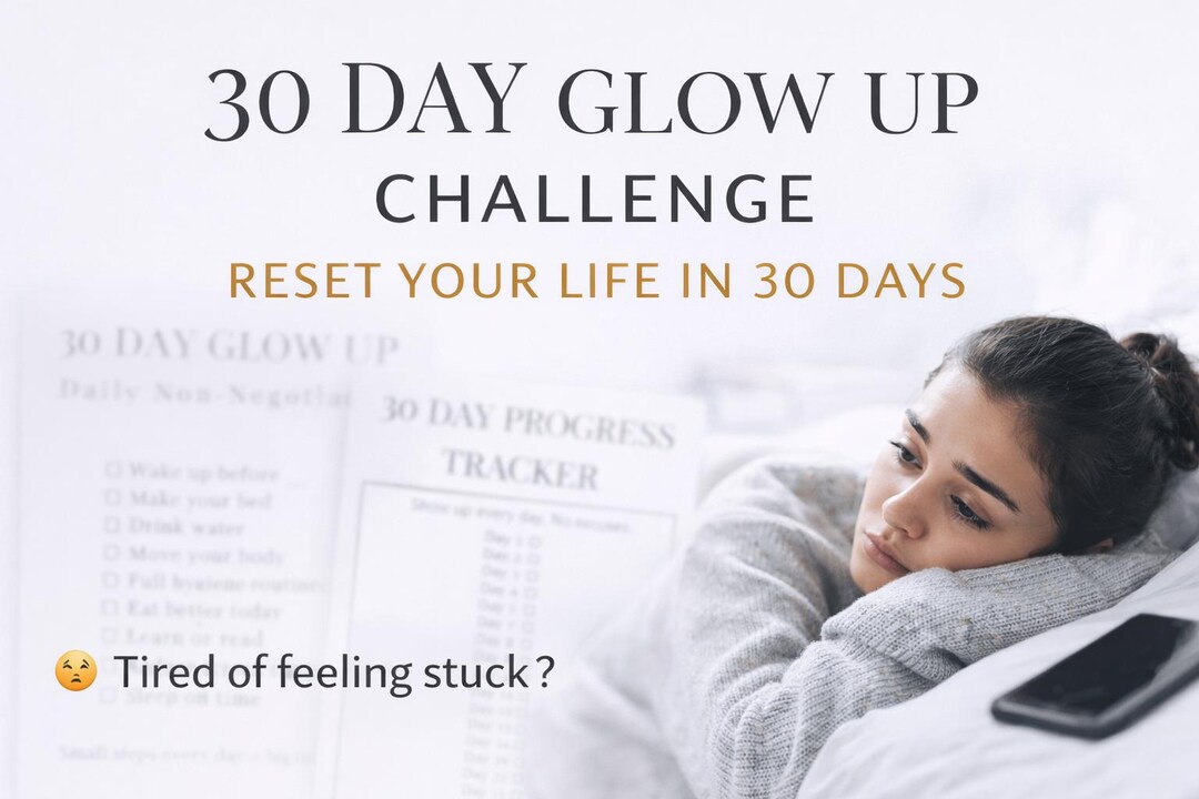 30 Day Glow up Challenge Printable PDF | Habit Tracker Planner | Self ...