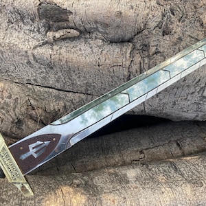 Greek Spartan Sword Replica with Trident Emblem – Handcrafted Historical Collectible