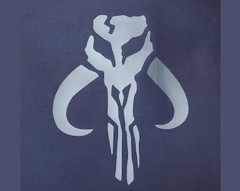 Mandalorian Double Shield Movie Logo geborduurd ijzer op Mandalorian Double Shield Movie Logo geborduurd ijzer op