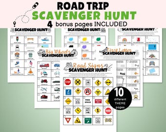 Road Trip Scavenger Hunt, Road Trip games, Kids travel activities, Fun car games, Road Trip Activities, Family Car Trip Games