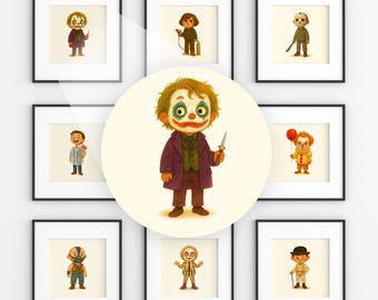 Cartoon Movie Villains Art Prints | Pop Culture Bad Guys (Digital Download)