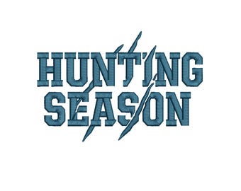 Hunting Season Embroidery Design | Machine Embroidery File | Instant Download
